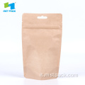 Sacchetto di carta Kraft personalizzato finestra Stand Up Bag